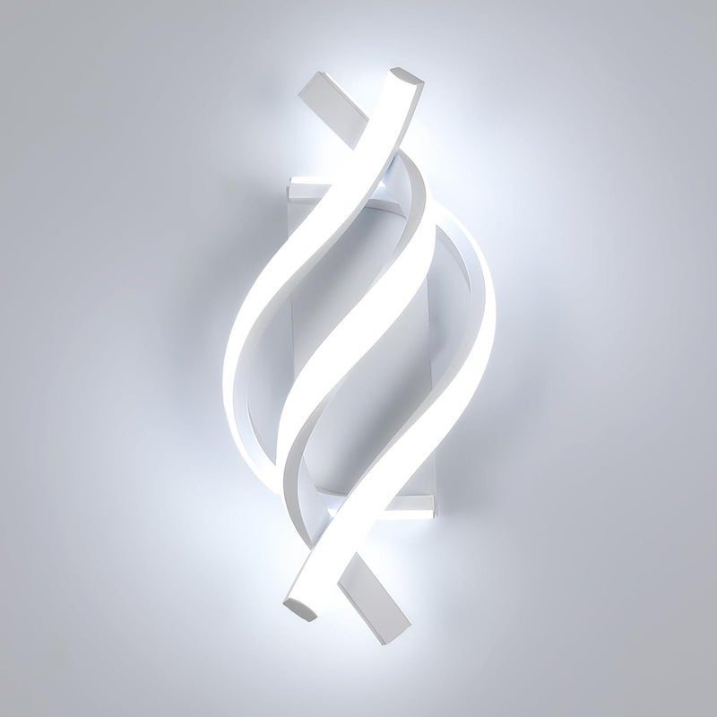 Nowoczesny kinkiet LED o łukowatym designie, kinkiet z białym światłem, odpowiedni do sypialni, salonu