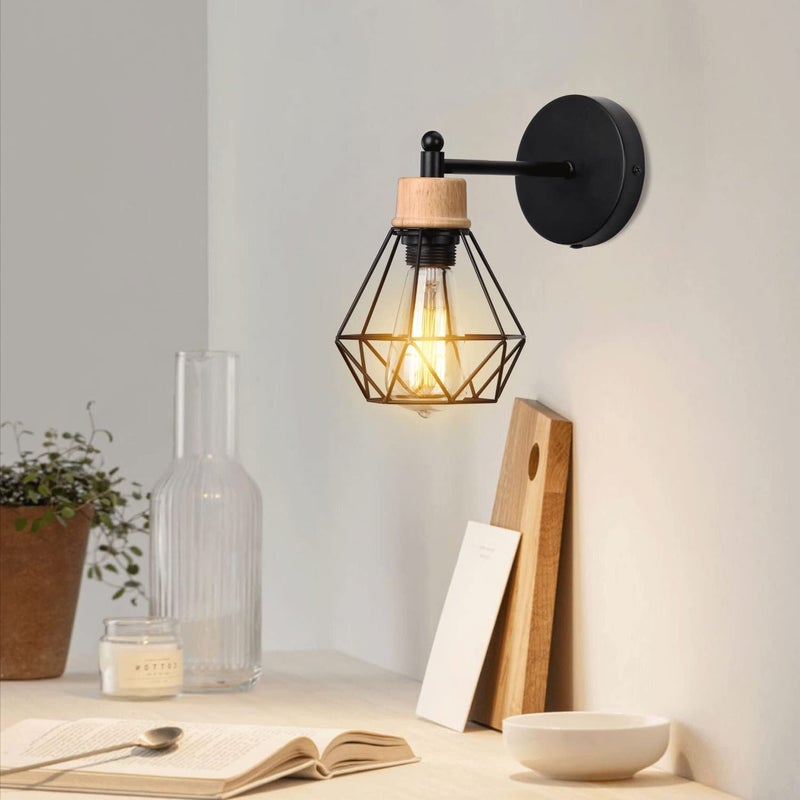 Kinkiet, kinkiet klatka, kinkiet retro industrialny, kinkiet wewnętrzny, odpowiedni do korytarza sypialni，1 szt.