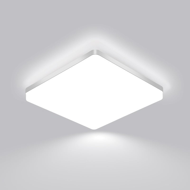Lampa sufitowa LED cm Barwa Zimna Biała Płaska lampa sufitowa LED w kolorze białym Wodoodporność Ultra cienka do łazienki korytarza salonu