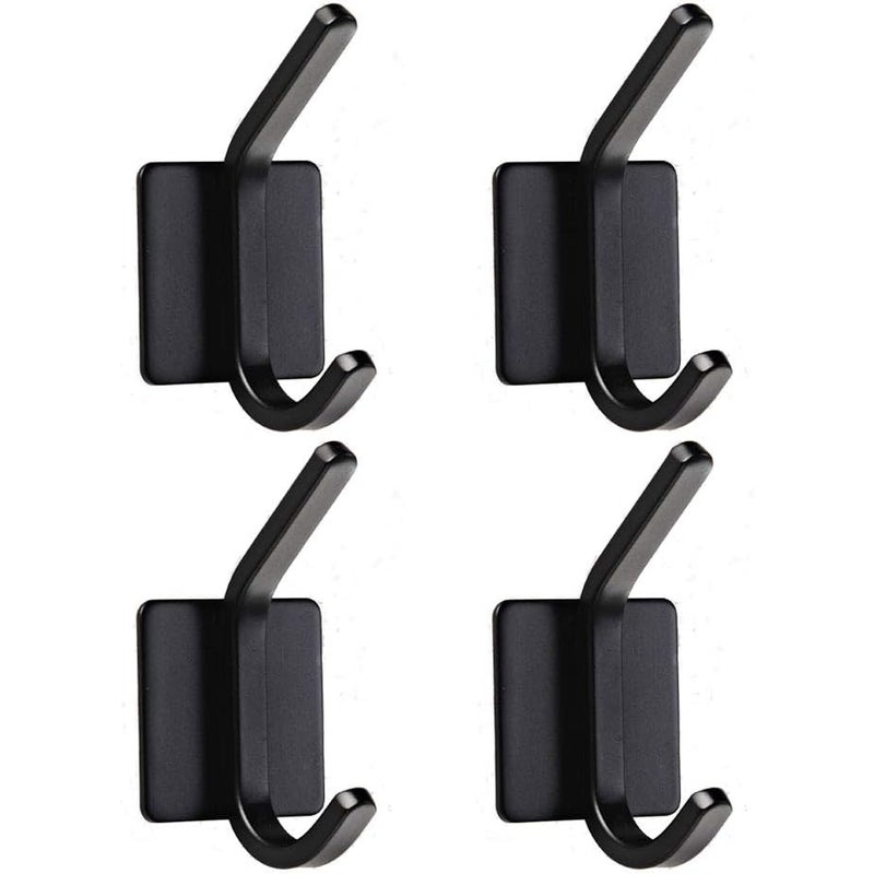 Szydełkowy haczyk z wiskozy haczyk na ręcznik wytrzymały haczyk ścienny wodoodporny haczyk drzwi stali nierdzewnej sztuki losowy kolor srebrny czarny