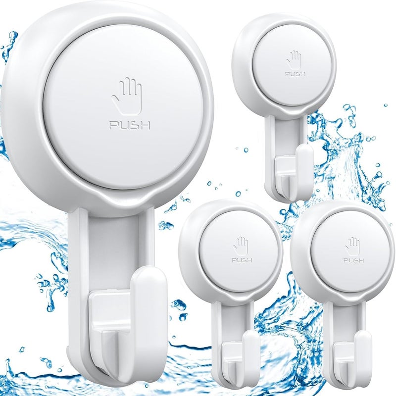 Zestaw 4 wytrzymałych, 5 kg przyssawek ściennych, wieszaków na ręczniki, wieszaków na ubrania i przyborów kuchennych