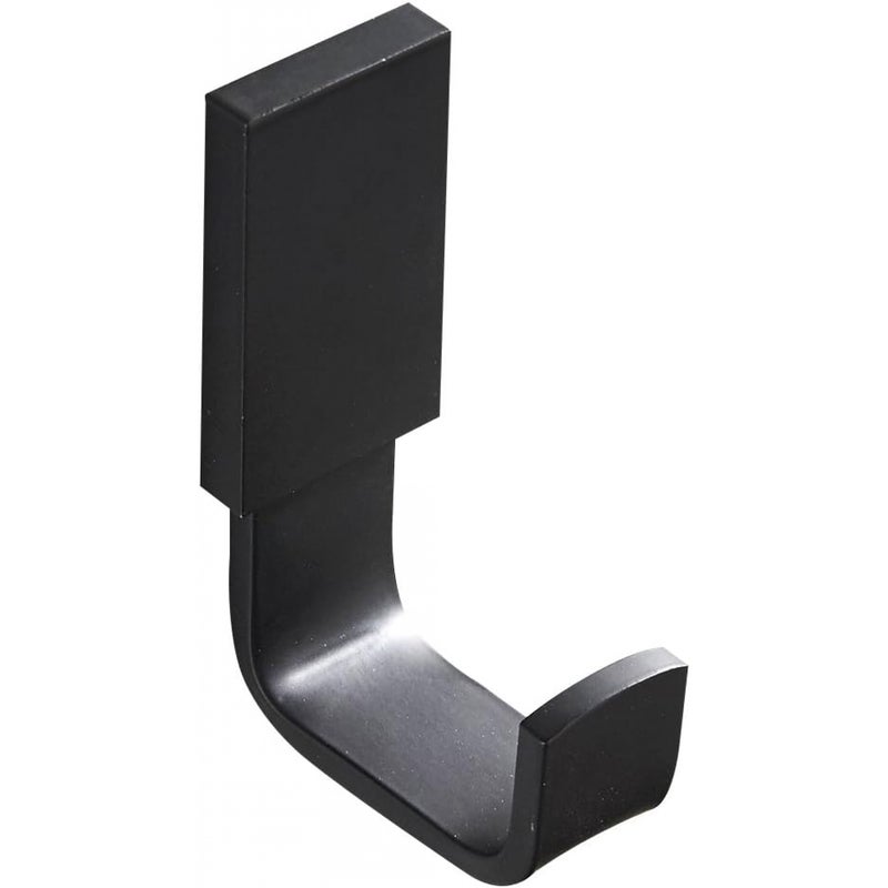 Wieszak na ręczniki z tkaniny i haczyki na szlafrok, do kuchni i sypialni, haczyk ścienny z mosiądzu, czarny mat - 1 sztuka