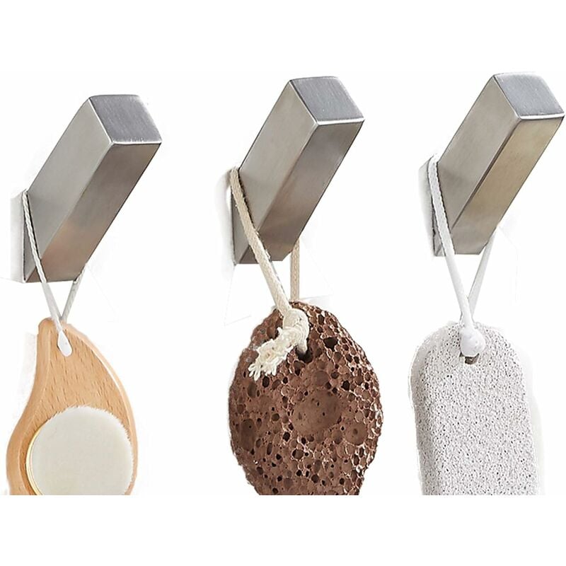 Wieszak Ścienny Łazienkowy na Szlafroki Wieszak na Ręczniki Kapelusze Akcesoria Łazienkowe Stali Nierdzewnej Czarny Szczotkowany Mat Srebrny sztuki