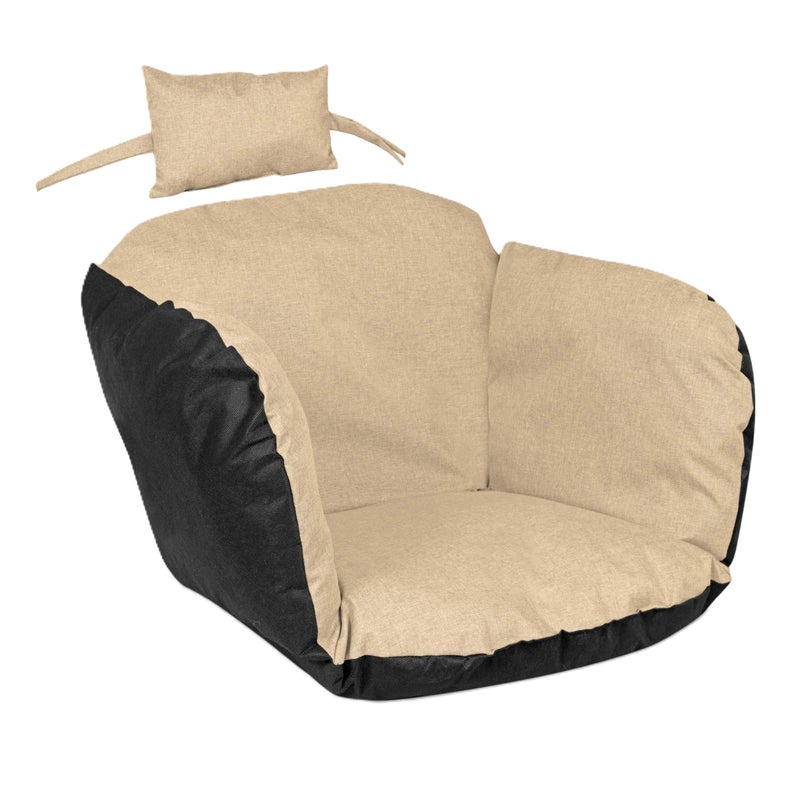 Poduszka ogrodowa Aio Factory wodoodporna bocianie gniazdo na krzesło wiszące beżowa 112x113 cm 1szt