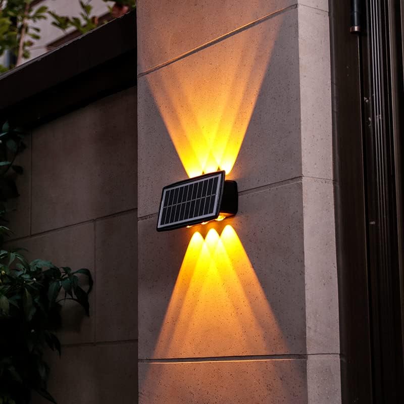 Zewnętrzny wodoszczelny solarny kinkiet wysoka jasność diody LED wypukłe lustro podwójna prędkość światła żółtego odpowiedni do drzwi wejściowych
