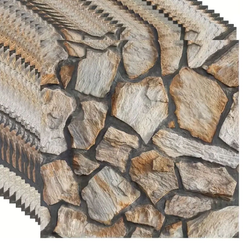 Naklejka ścienna 3D imitująca cegłę - 10 samoprzylepnych paneli - Dekoracja wnętrz DIY - 30x30cm - Pokrywa 0.9m²