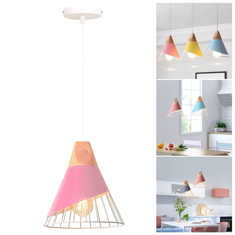 Wisząca lampa w stylu vintage, metalowy plafon przemysłowy, nowoczesny żyrandol z żarówką, lampa wisząca do jadalni, kawiarni, ciepłe światło 3000 K