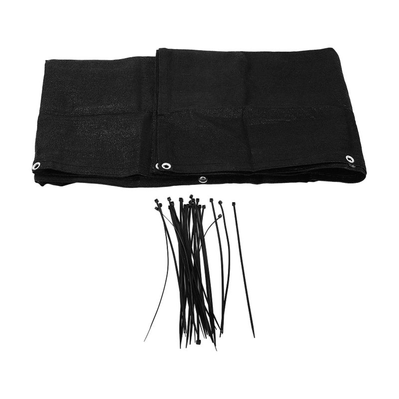 Czarny parawan na balkon, 3 x 0,9 m/9,84 x 2,95 stopy, osłona ogrodowa, siatka cieniująca na taras, podwórko, werandę