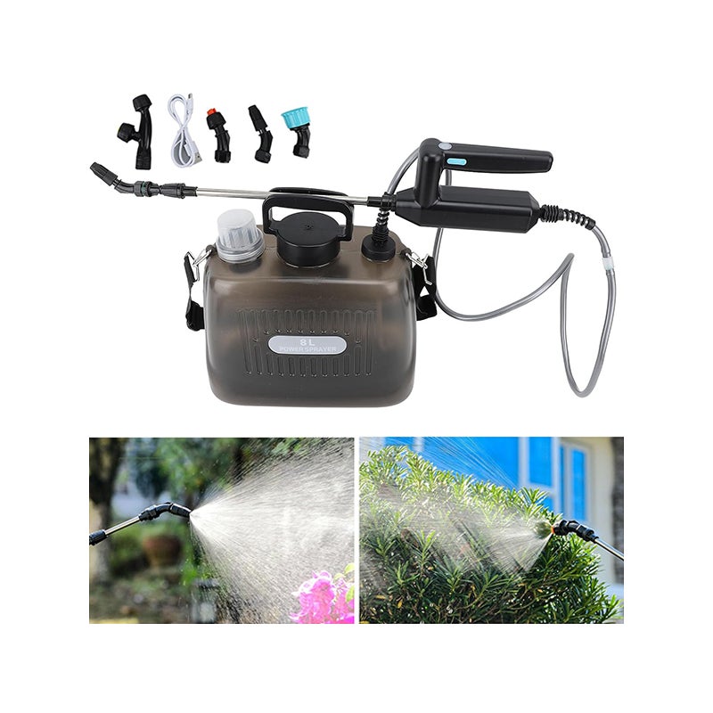 Przenośna konewka ciśnieniowa z ergonomicznym paskiem - automatyczny system 4 w 1 (spray/deszcz/mgła) - USB - idealna na balkony/do szklarni