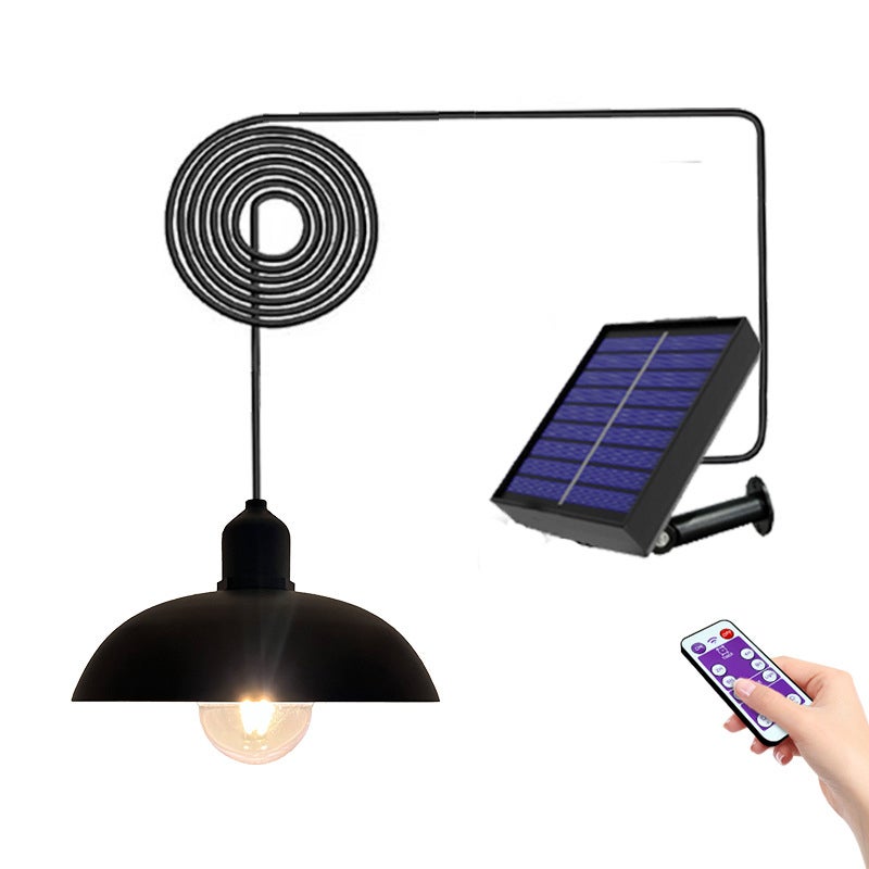 Zewnętrzna lampa solarna wisząca, lampa solarna LED z pilotem, oświetlenie zewnętrzne, lampa wisząca do ogrodu kempingowego