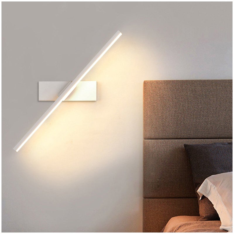 Kinkiet LED 50 cm, lampa łazienkowa, oświetlenie lustra, lampka nocna z regulowanym kątem, światło białe 3000 K, biały