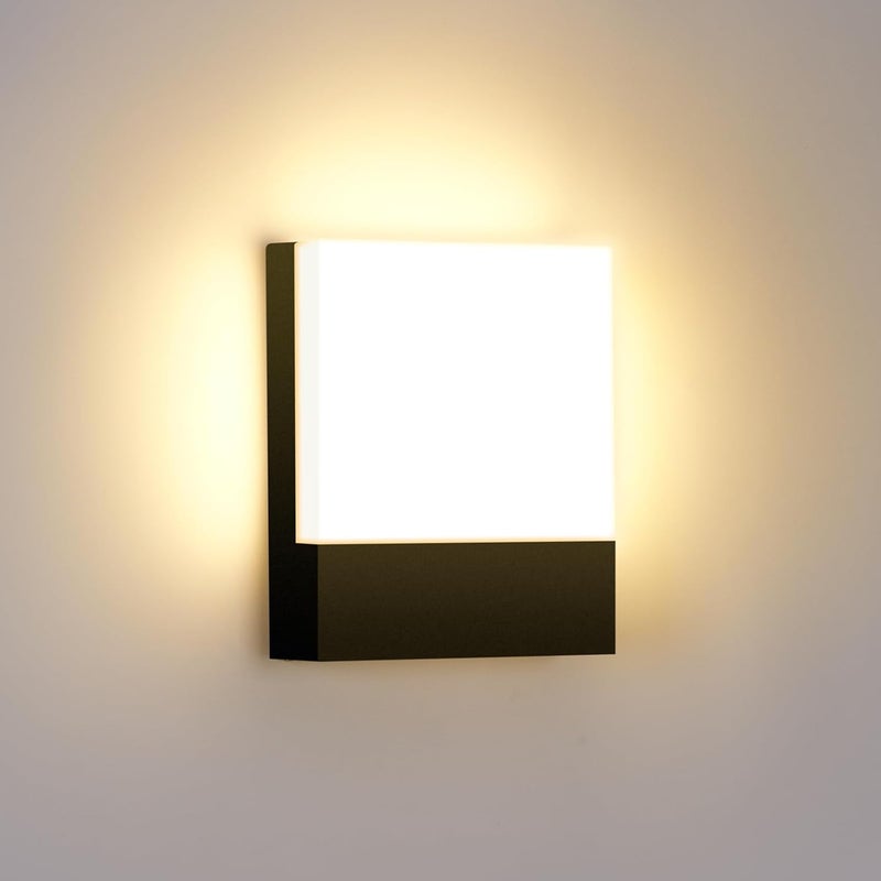 Zewnętrzny kinkiet ścienny W czarny oświetlenie wewnętrzne biały ciepły K styl nowoczesny idealny do sypialni salonu klatki schodowej korytarza