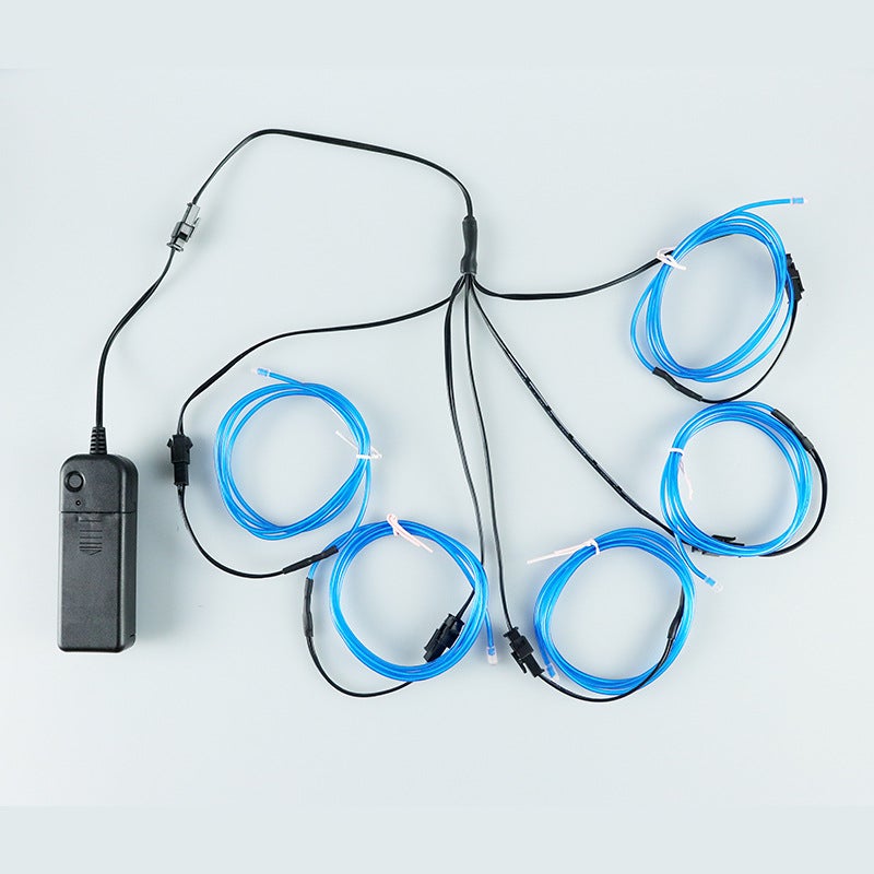 Zasilana bateryjnie neonowa listwa oświetleniowa, dekoracyjne połączenie oświetleniowe, 1M, niebieska