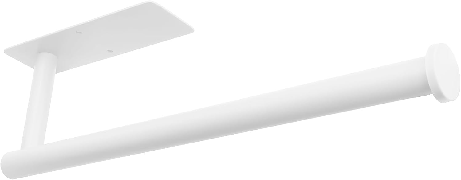 Samoprzylepny biały uchwyt na ręcznik papierowy, uchwyty na ręcznik papierowy do montażu na ścianie, uchwyt na ręczniki kuchenne ze stali nierdzewnej