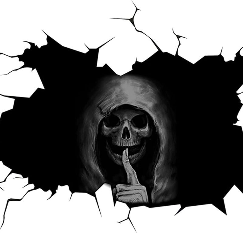 Naklejka ścienna z motywem czaszki na Halloween, naklejki ścienne z czaszkami, dekoracje okienne horror, naklejki ścienne DIY z czaszkami na Hallow