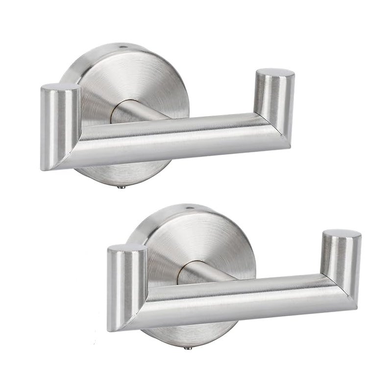 Wieszaki na ręczniki montowane na ścianie, 2-częściowy wieszak na ręczniki łazienkowe, wieszak na ubrania montowany na ścianie, wkręcany hak ścienny