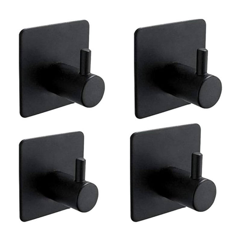 sztuki haczyków samoprzylepnych ścienne do łazienki uchwyt ręcznik kuchenny uchwyt obrazy bez wiercenia haczyk samoprzylepny stali nierdzewnej czarny