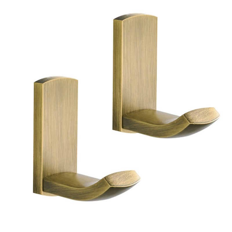 Antyczny mosiężny haczyk na ręcznik, haczyk ścienny na spódnicę, haczyk do łazienki, rocznikowy haczyk na kaptur, opakowanie 2 szt.