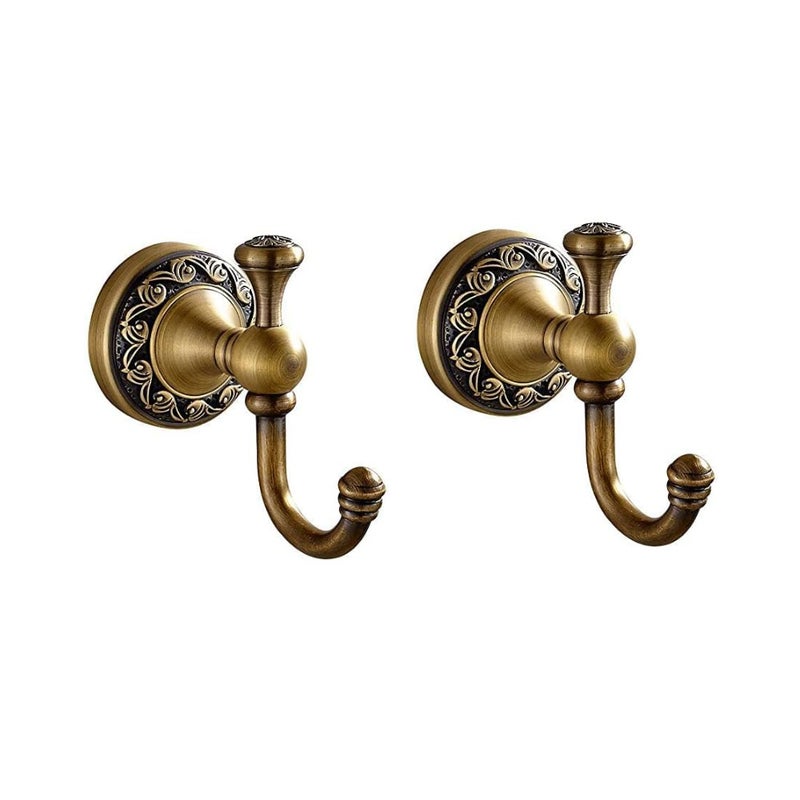 Wieszak ścienny z motywami fal u podstawy na szlafrok do łazienki WC wykonany z wysokiej jakości mosiądzu haczyk na płaszcz ręcznik kapelusz modny