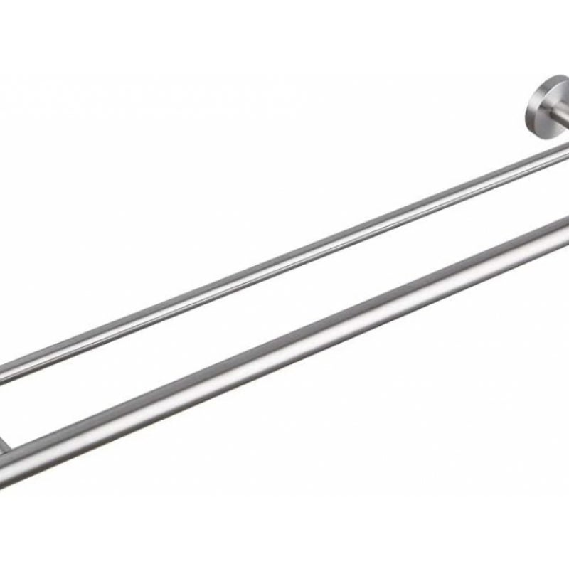 Organizer do łazienki, podwójny wieszak na ręczniki o długości 40 cm, uchwyt ścienny ze stali nierdzewnej, wykończenie szczotkowane