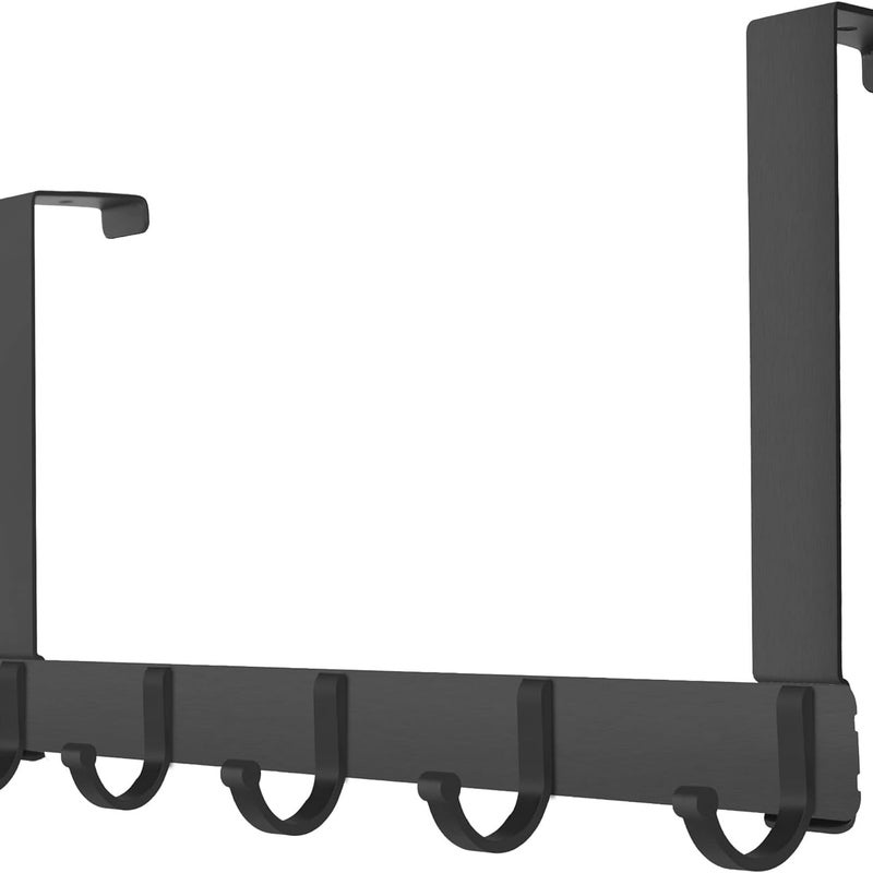 Haczyki na drzwi z 5 haczykami, haczyki ze stopu aluminium do zawieszania płaszczy, wieszak na ręczniki do łazienki, bez wiercenia otworów