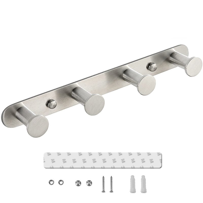 Wieszaki ścienne, wytrzymałe haczyki na ręczniki ze stali nierdzewnej, haczyki samoprzylepne/przykręcane do drzwi, wieszaki na drzwi o długości 26 cm