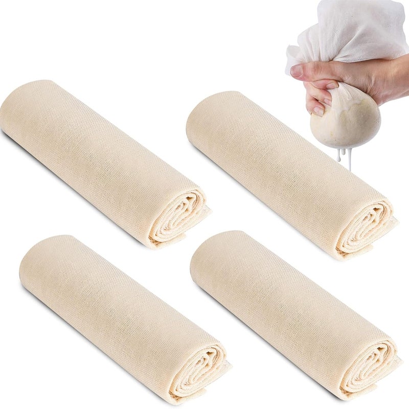 Muślin do sera 4 sztuki 60x60 cm Bawełna Wielokrotnego Użytku Filtracja Tofu Sok Herbata Mleko