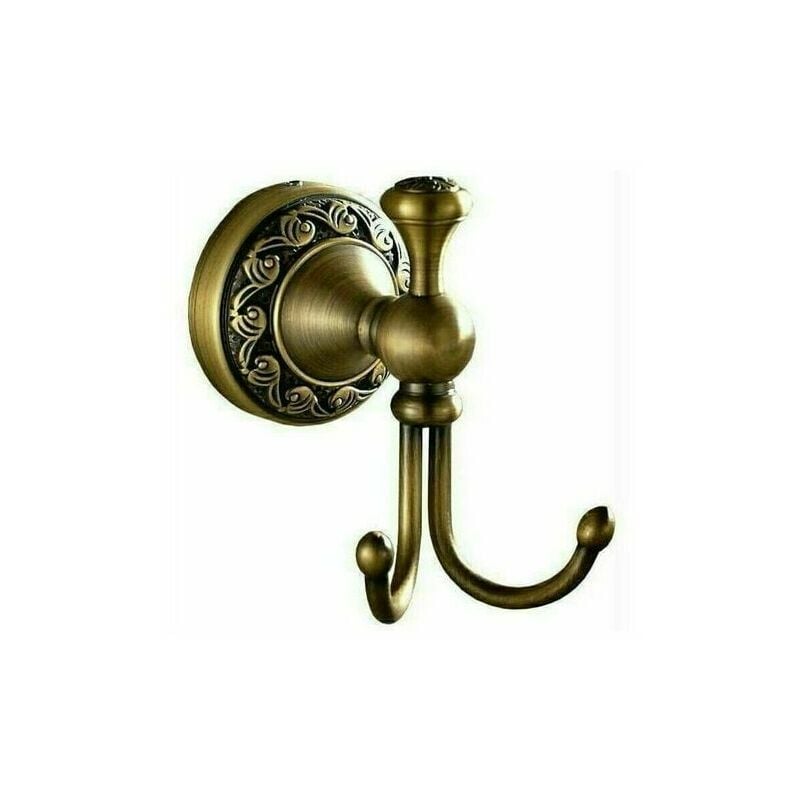 Wieszak szlafrok mosiądzu stylu retro wieszak łazienkowy haczykami zestaw akcesoriów łazienkowych uchwyt papier toaletowy wykończenie mosiężne złoty