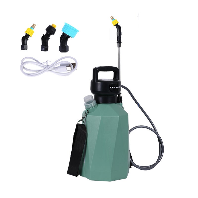 Opryskiwacz akumulatorowy 5L, opryskiwacz elektryczny 7,4 V z rączką do ładowania, lanca teleskopowa, 3 dysze rozpylające