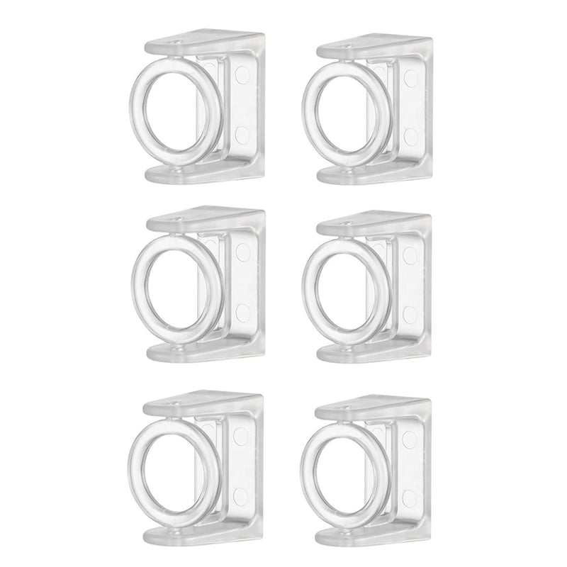 Zestaw 6 bezinwazyjnych uchwytów na ręczniki, uchwyt na ręcznik do drążka prysznicowego (jasny kolor)