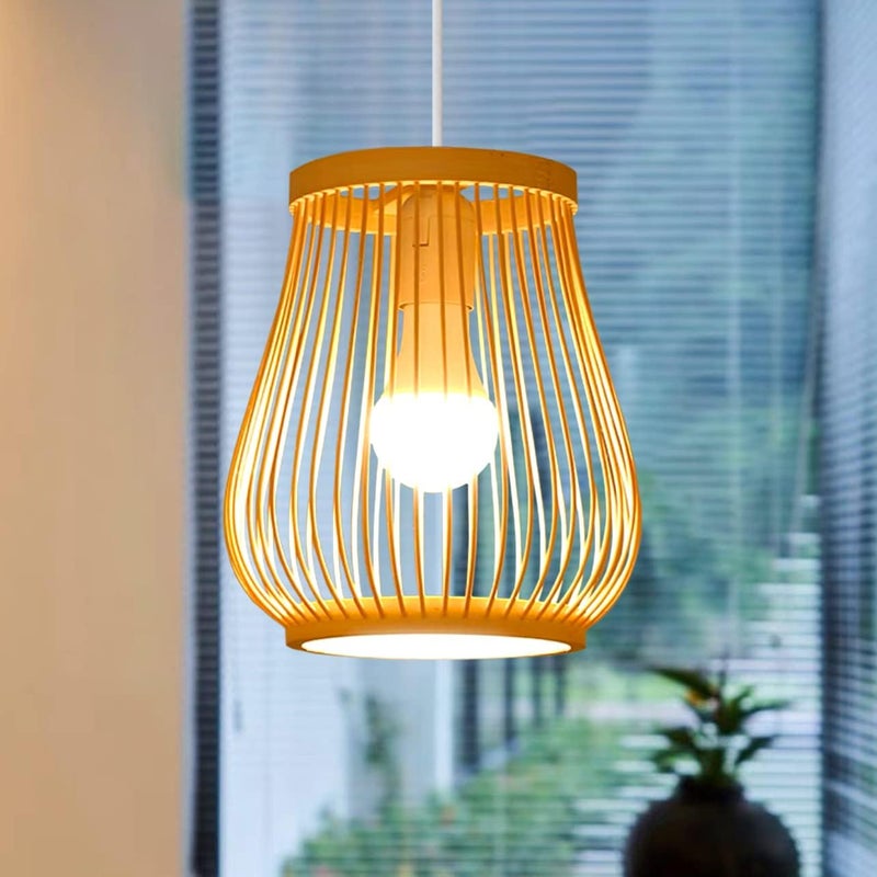Żyrandol, Plafon, Rustykalna lampa wisząca, Lampy wiszące z żarówką, Ciepłe światło 3000K, Regulowana wysokość, φ20cm