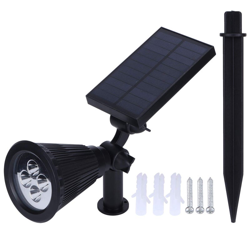 Zewnętrzne reflektory solarne IP65 wodoodporne LED do trawnika, 4 białe chipy LED