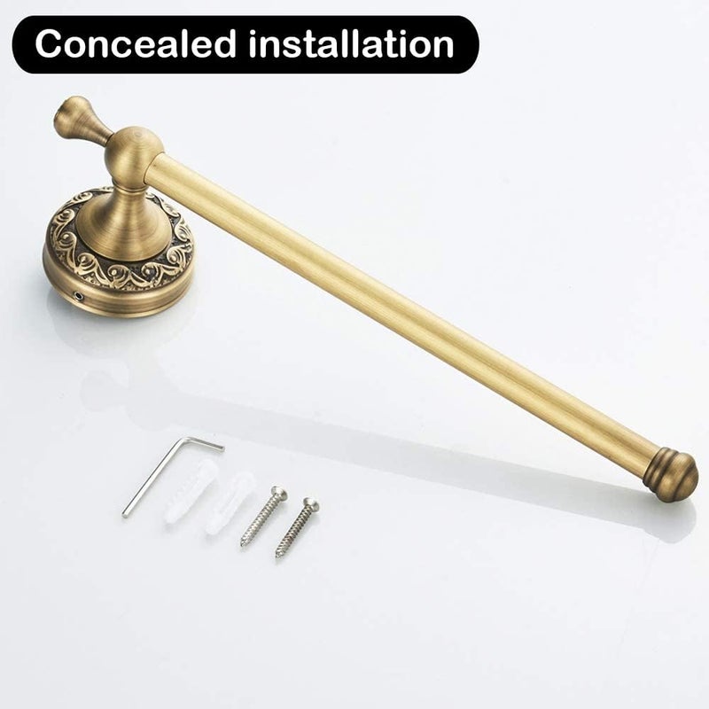 Wysokiej Jakości Mosiężny Krótki Kwadratowy Pierścień na Ręcznik Montowany Ścianie Praktyczny Uchwyt Ręcznik Antycznym Stylu Łazienki Toalety Kuchni