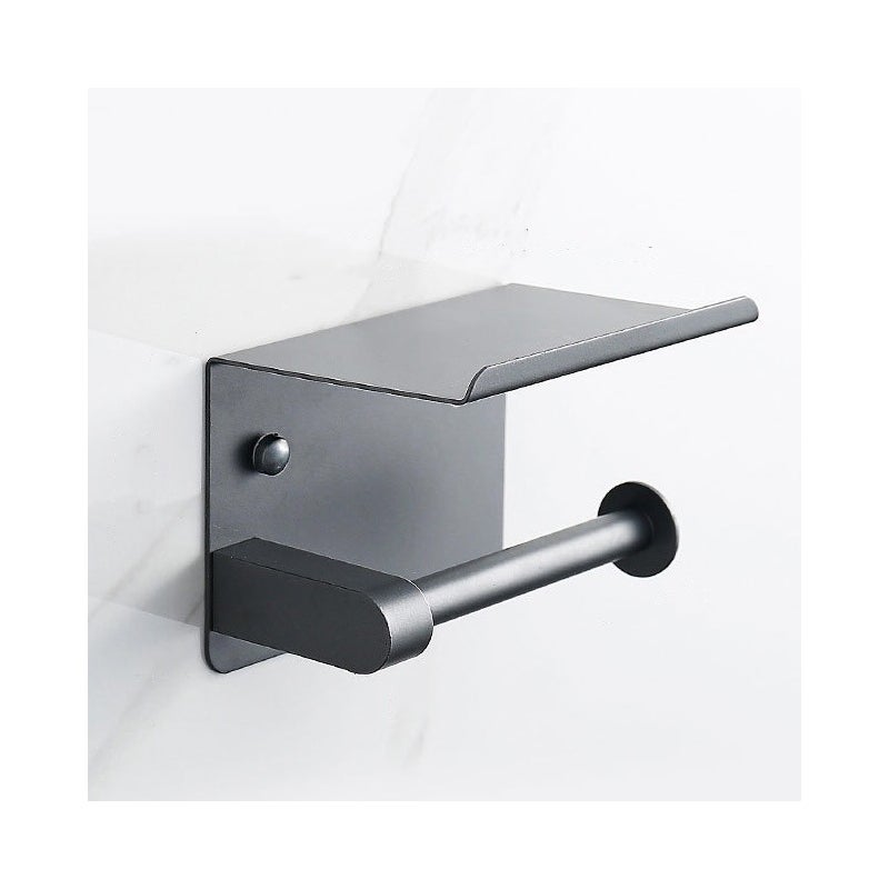 Uchwyt na papier toaletowy ścienny, uchwyt na rolkę ręcznika papierowego, 16*10,7*10,4 cm, szary