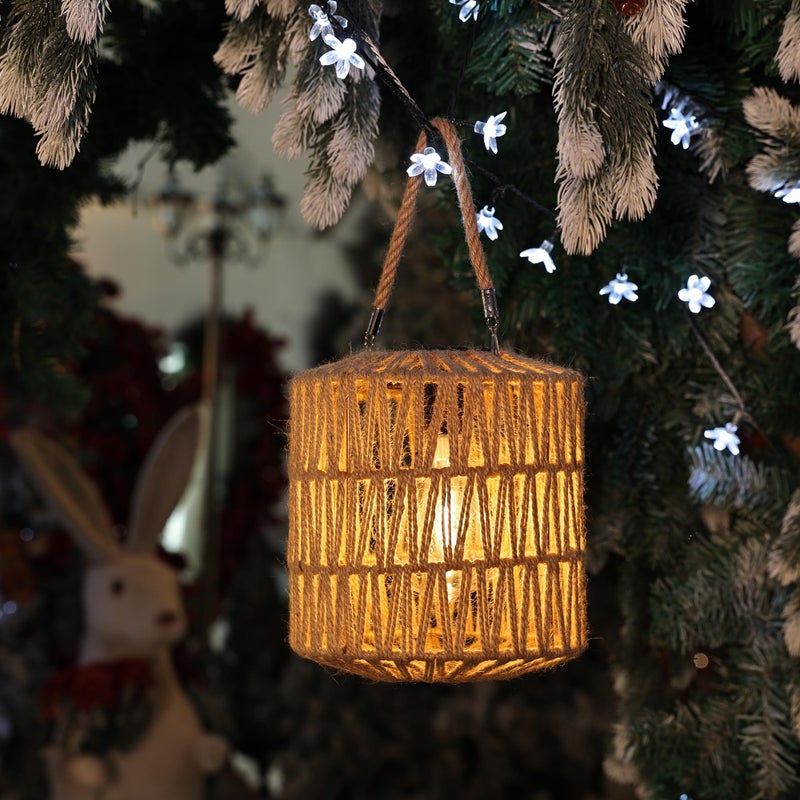 wisząca solarna lampa zewnętrzna lampion solarny wodoszczelna lampa ogrodowa ciepłe białe światło odpowiednia do altany na taras na dziedziniec