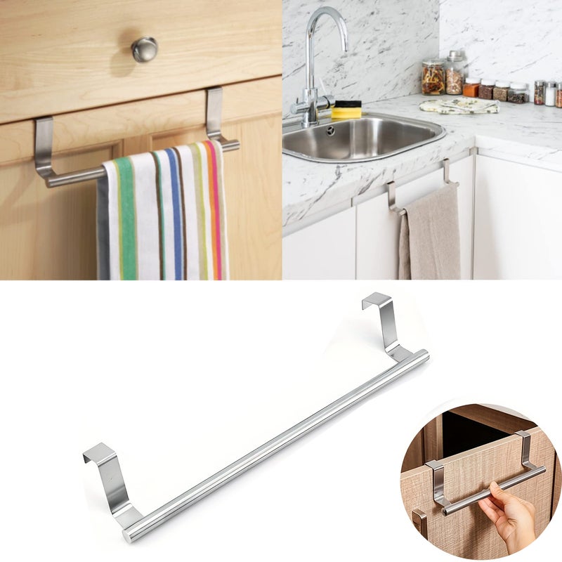 Wieszak na ręczniki do szafki kuchennej lub łazienkowej, uchwyt na ręczniki, wieszak na ręczniki ze stali nierdzewnej, duży rozmiar, 1 szt.
