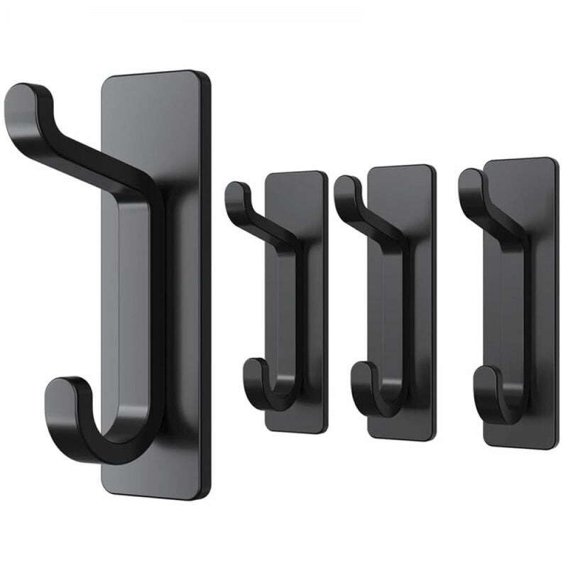 Wieszak ścienny na ręczniki do łazienki haczyki ze stali nierdzewnej w kolorze czarnym matowym wieszak ubrania uchwyt ręczniki przechowywanie sztuki