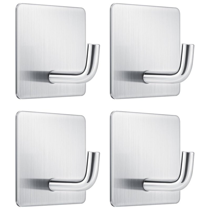 szt Haczyków samoprzylepnych haczyk ścienny do łazienki bez wiercenia wieszak ręczniki uchwyt ściereczki kuchenne stali nierdzewnej agent zakrzywiony