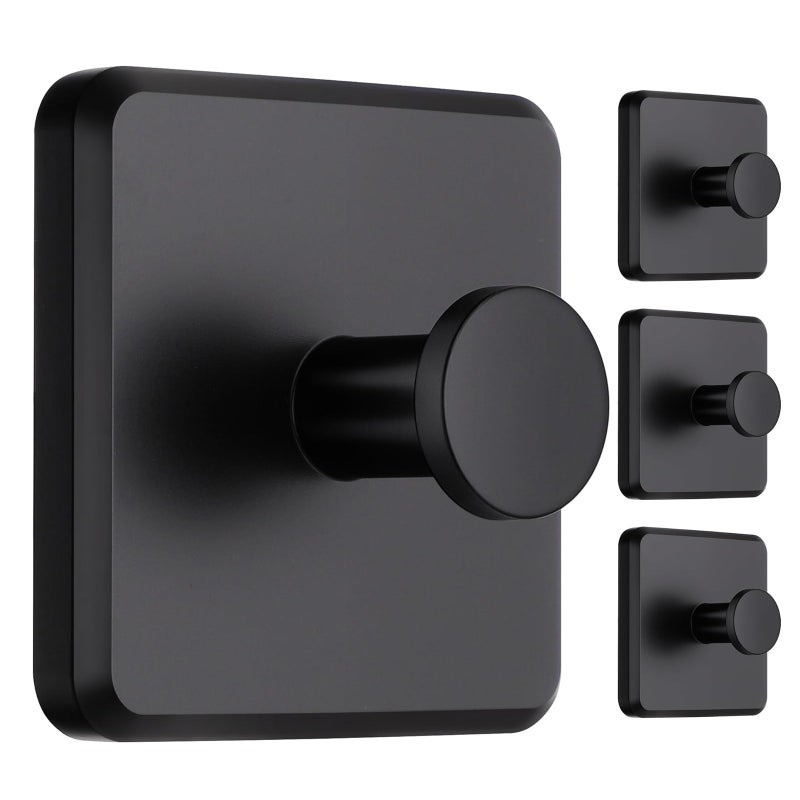 Zestaw 4 samoprzylepnych haczyków, wielofunkcyjne haczyki, nowoczesne haczyki na ręczniki, nie wymagają wiercenia, odpowiednie do łazienki i kuchni