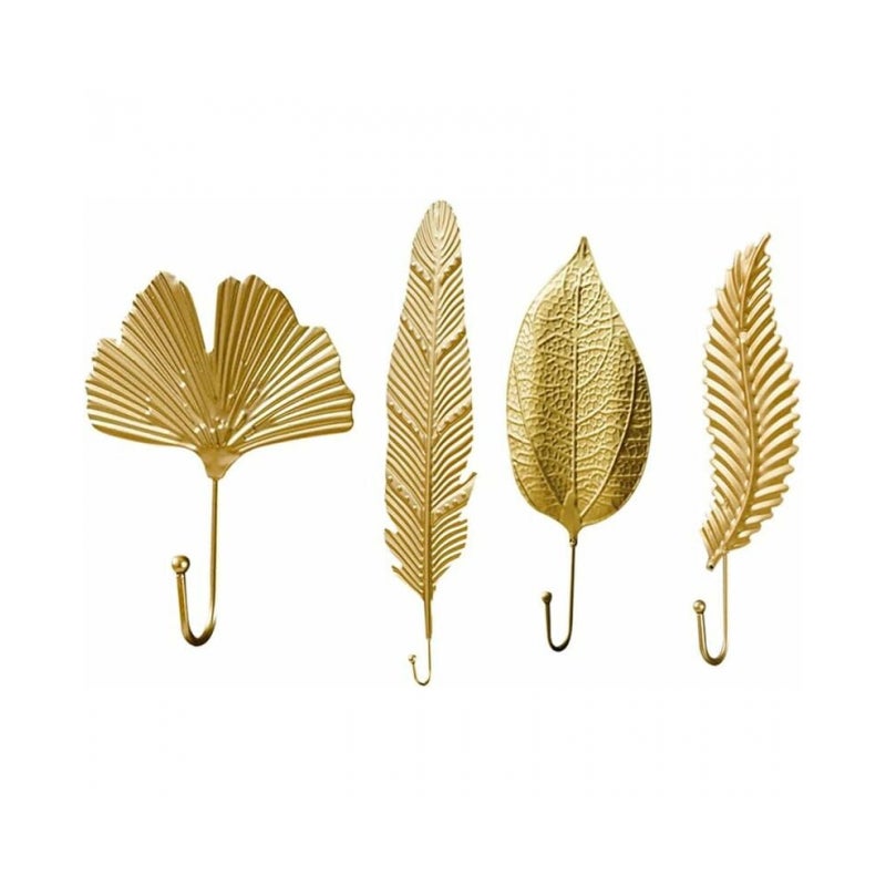 Zestaw vintage haczyków ściennych metalowe wieszaki w stylu vintage bez konieczności wiercenia haczyki w kształcie złotych liści haczyki na ręczniki
