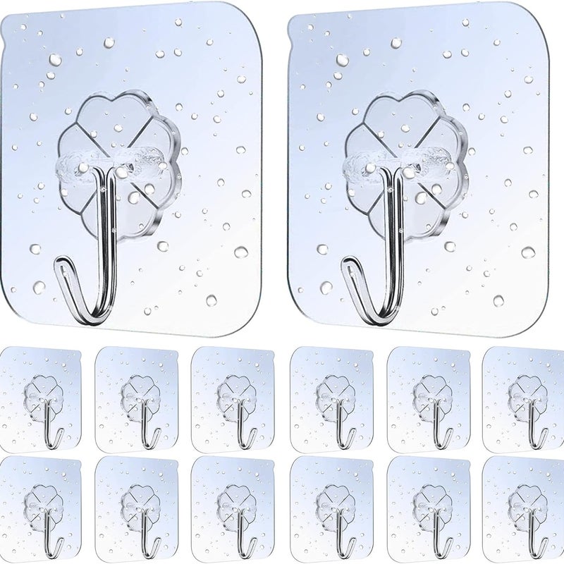 Przezroczyste haczyki samoprzylepne, 50 sztuk, uchwyt ścienny na szlafrok, ręcznik, płaszcz, klucze i przybory kuchenne