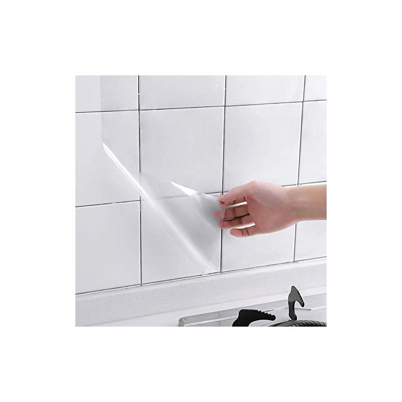 Tapeta olejoodporna, naklejka ścienna do kuchni, przezroczysty papier kontaktowy, usuwalna folia ochronna, 60 cm x 3 mm