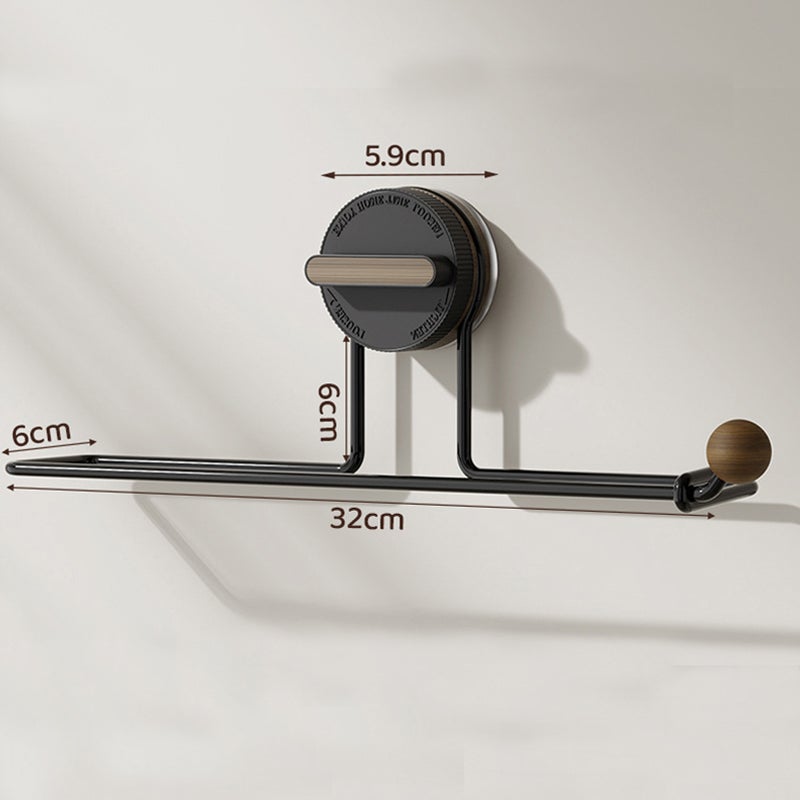 Odłączany uchwyt na ręczniki papierowe na przyssawkę ścienny uchwyt na papier toaletowy stali nierdzewnej idealny kuchni łazienki lub spiżarni czarny