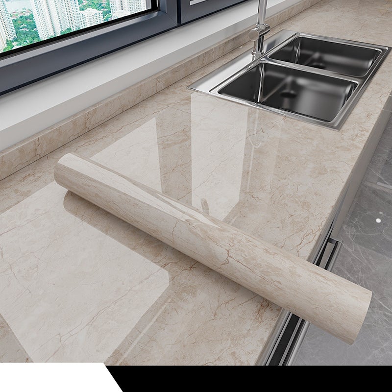 Wodoodporna samoprzylepna marmurowa naklejka ścienna do renowacji blatów tapeta do renowacji szafek bez cięcia łatwa do czyszczenia