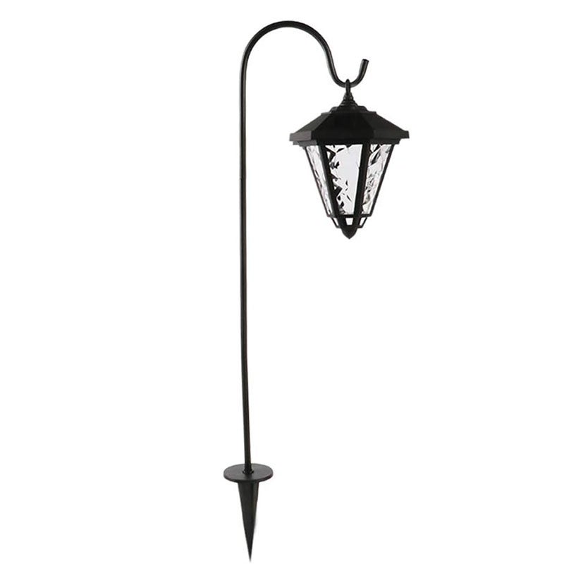 Zewnętrzna, wodoodporna, solarna, heksagonalna lampa wisząca w stylu retro, solarna lampa heksagonalna (ciepła biel)