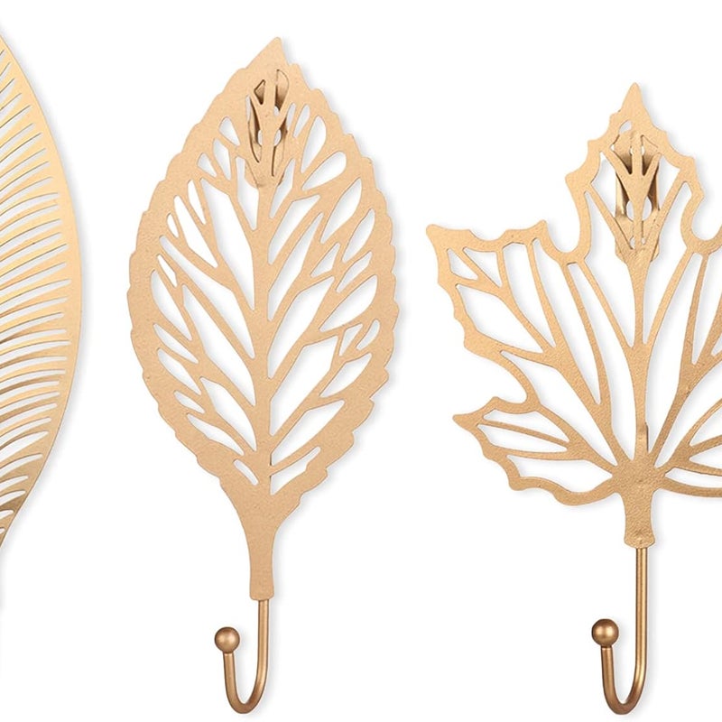 Haczyk samoprzylepny sztuki Haczyk ścienny Liście Odlewane Żeliwne Haczyki Ścienne Dekoracyjne Uchwyty do Zasłon Haczyki Ścienne Wieszania Ręczników