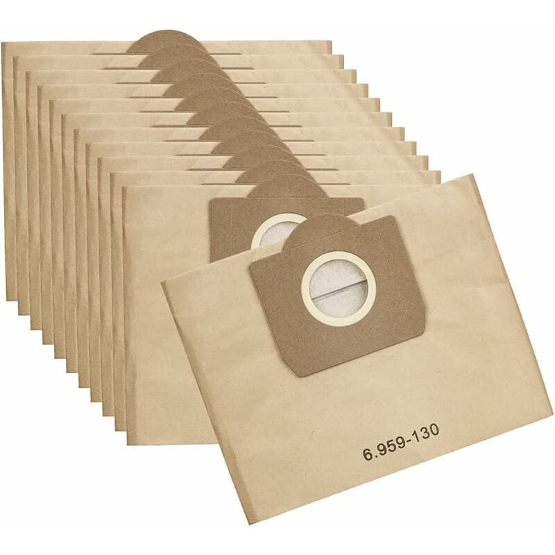 Zestaw 12 szt. Worków do odkurzacza Karcher 6.959-130.0 filtr papierowy do worka na kurz do WD 3 MV 3