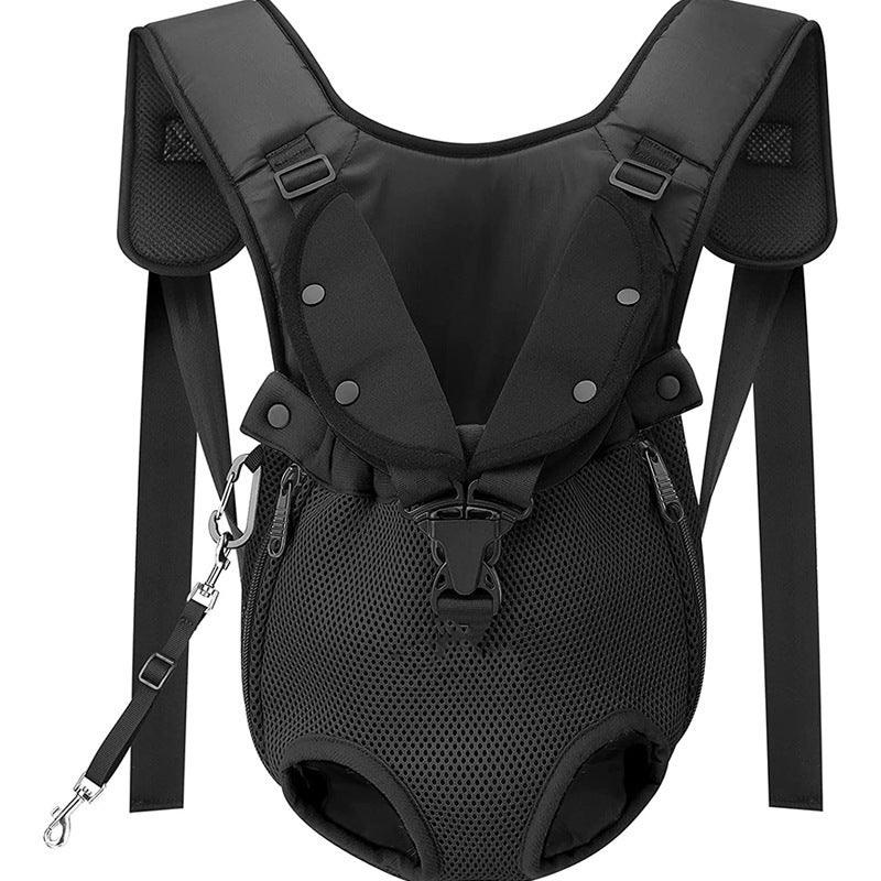 Szelki dla psa, plecak, torba transportowa z regulowanym zapięciem na klamrę i przedłużeniem nogi