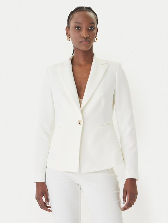 Rinascimento Marynarka CFC0128647003 Biały Regular Fit