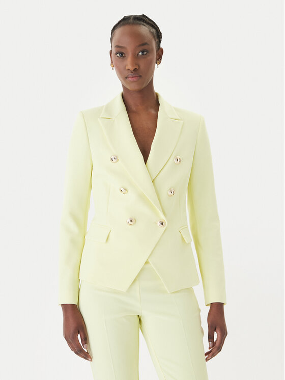 Rinascimento Marynarka CFC0128639003 Żółty Regular Fit